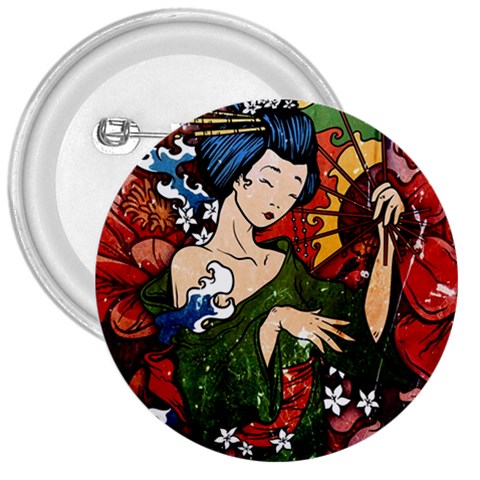 Geisha 3  Button from ArtsNow.com Front