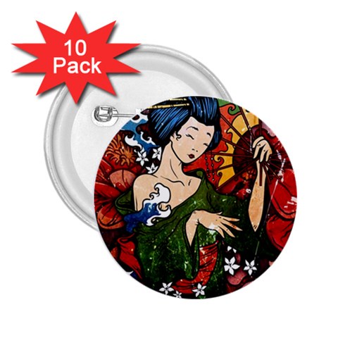 Geisha 2.25  Button (10 pack) from ArtsNow.com Front