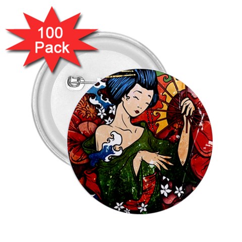 Geisha 2.25  Button (100 pack) from ArtsNow.com Front