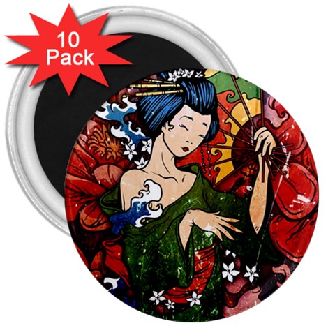 Geisha 3  Magnet (10 pack) from ArtsNow.com Front