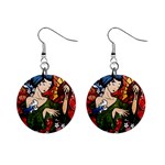 Geisha 1  Button Earrings