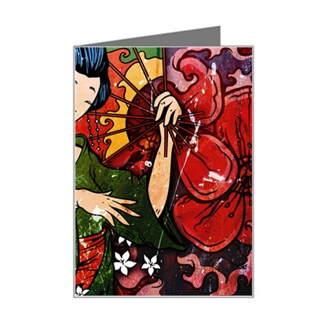 Geisha Mini Greeting Card from ArtsNow.com Left