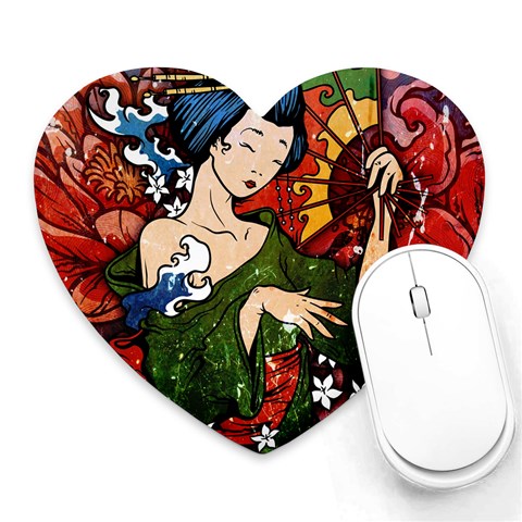 Geisha Heart Mousepad from ArtsNow.com Front