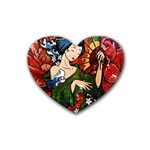 Geisha Rubber Coaster (Heart)