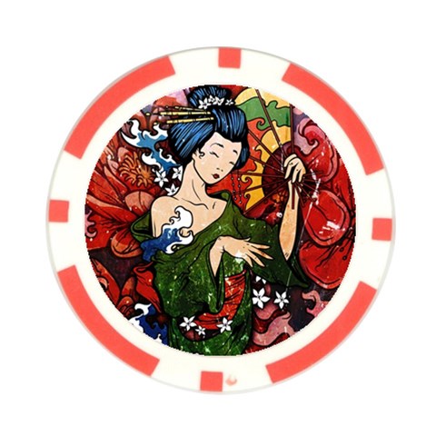 Geisha Poker Chip Card Guard (10 pack) from ArtsNow.com Front