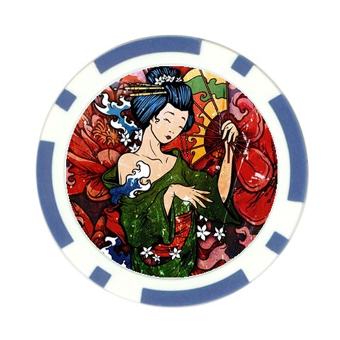 Geisha Poker Chip Card Guard (10 pack) from ArtsNow.com Front