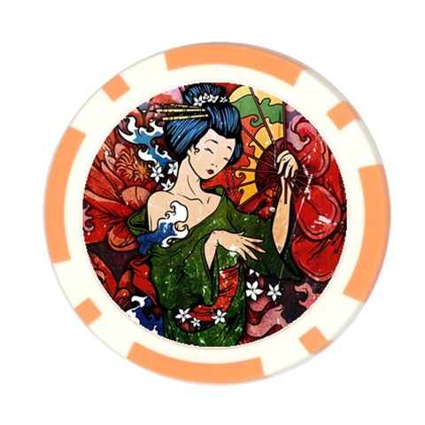 Geisha Poker Chip Card Guard (10 pack) from ArtsNow.com Front