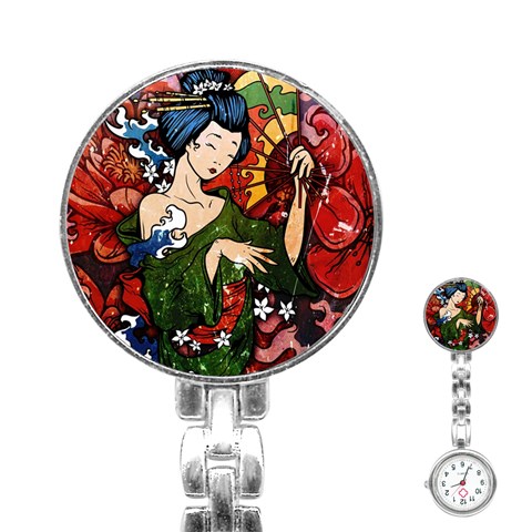 Geisha Stainless Steel Nurses Watch from ArtsNow.com Front