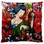 Geisha Large Flano Cushion Case (Two Sides)