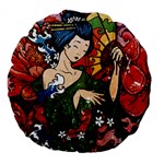 Geisha 18  Premium Flano Round Cushion 