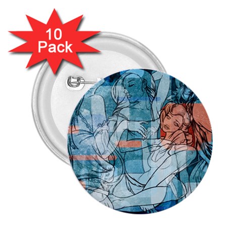 Retro Girls 2.25  Button (10 pack) from ArtsNow.com Front
