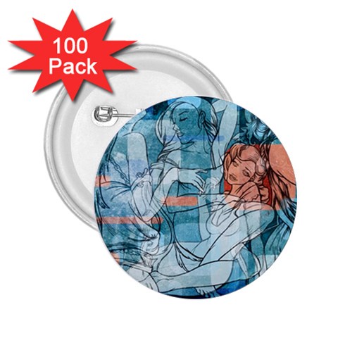 Retro Girls 2.25  Button (100 pack) from ArtsNow.com Front