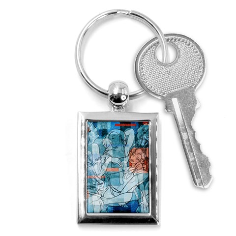 Retro Girls Key Chain (Rectangle) from ArtsNow.com Front