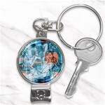 Retro Girls Nail Clippers Key Chain