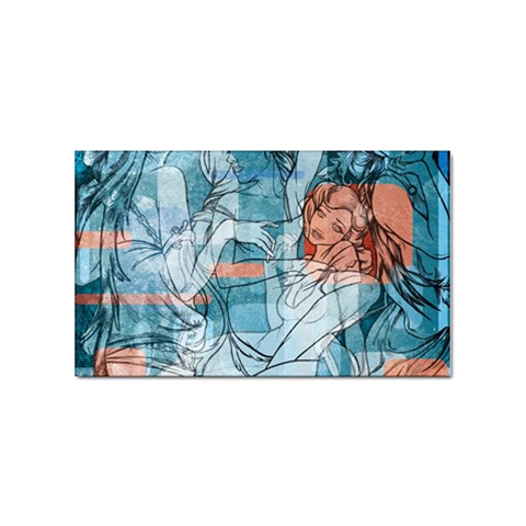 Retro Girls Sticker (Rectangular) from ArtsNow.com Front