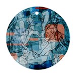 Retro Girls Round Ornament (Two Sides)