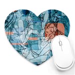 Retro Girls Heart Mousepad