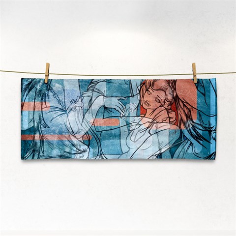 Retro Girls Hand Towel from ArtsNow.com Front