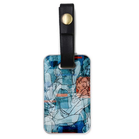 Retro Girls Luggage Tag (one side) from ArtsNow.com Front