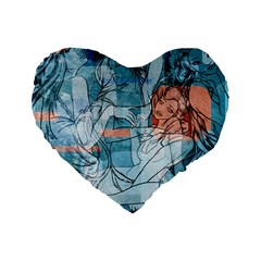 Retro Girls 16  Premium Heart Shape Cushion  from ArtsNow.com Front