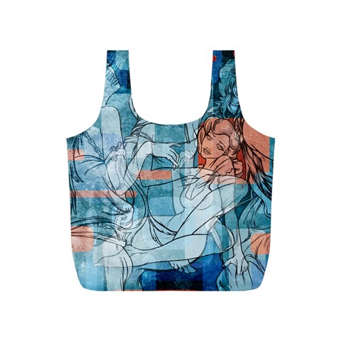 Retro Girls Full Print Recycle Bag (S) from ArtsNow.com Front