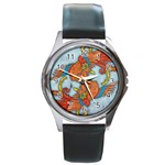 Chinese Phoenix Round Metal Watch