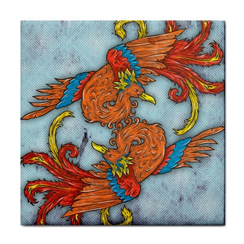Chinese Phoenix Tile Coaster from ArtsNow.com Front