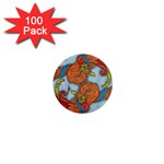 Chinese Phoenix 1  Mini Button (100 pack) 