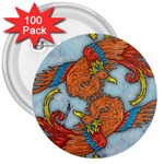 Chinese Phoenix 3  Button (100 pack)