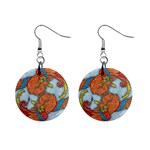 Chinese Phoenix 1  Button Earrings