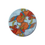 Chinese Phoenix Rubber Round Coaster (4 pack)