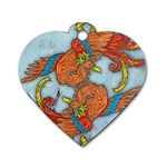 Chinese Phoenix Dog Tag Heart (One Side)