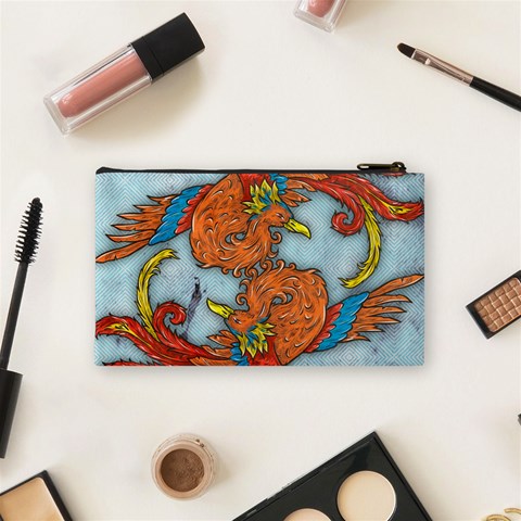 Chinese Phoenix Cosmetic Bag (Small) from ArtsNow.com Back