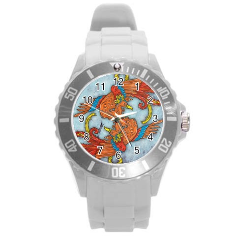 Chinese Phoenix Round Plastic Sport Watch Large from ArtsNow.com Front