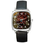 Beyond Skulls Square Metal Watch