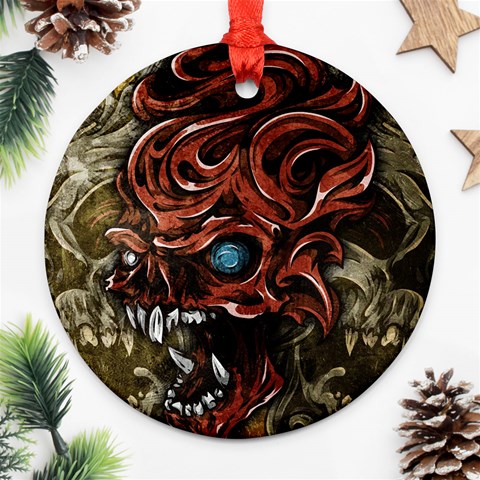 Beyond Skulls Round Ornament (Two Sides) from ArtsNow.com Front