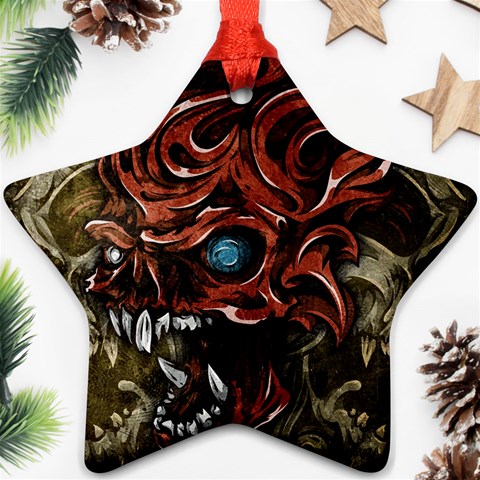Beyond Skulls Star Ornament (Two Sides) from ArtsNow.com Front