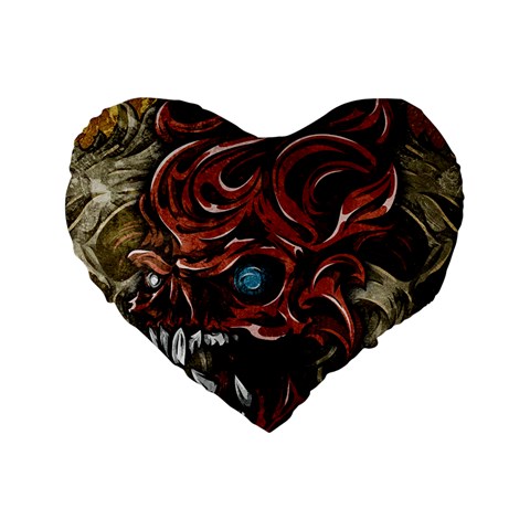 Beyond Skulls 16  Premium Heart Shape Cushion  from ArtsNow.com Front