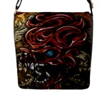 Beyond Skulls Flap Closure Messenger Bag (Large)