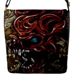 Beyond Skulls Flap Closure Messenger Bag (Small)