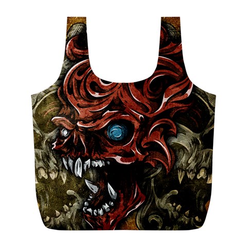 Beyond Skulls Full Print Recycle Bag (L) from ArtsNow.com Front