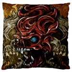 Beyond Skulls Large Flano Cushion Case (One Side)