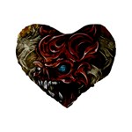 Beyond Skulls 16  Premium Flano Heart Shape Cushion 