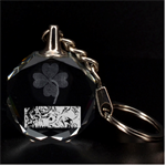 Beyond Skulls Clover 3D Engraving Circle Key Chain