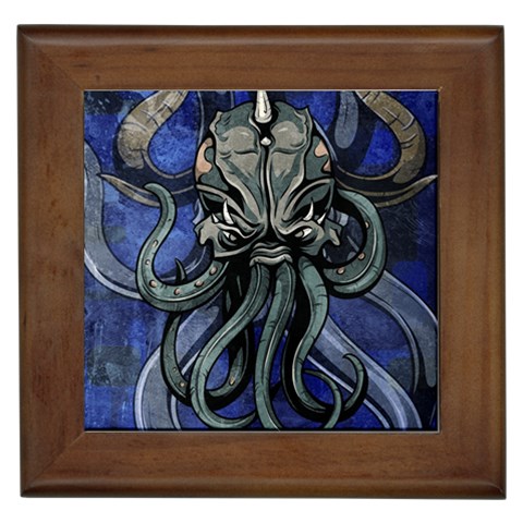 Kraken Framed Tile from ArtsNow.com Front