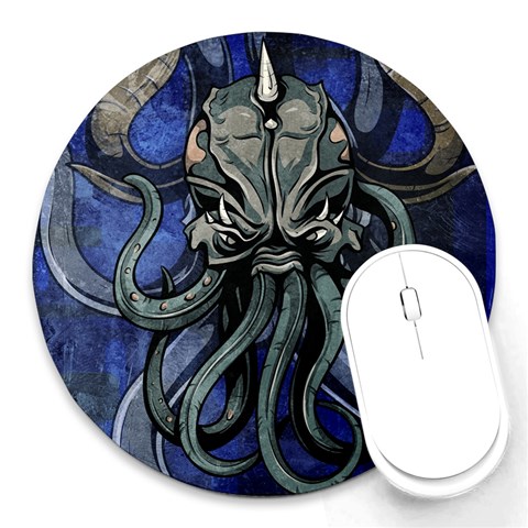 Kraken Round Mousepad from ArtsNow.com Front