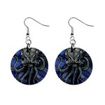 Kraken 1  Button Earrings