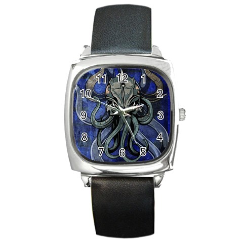 Kraken Square Metal Watch from ArtsNow.com Front
