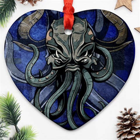 Kraken Heart Ornament (Two Sides) from ArtsNow.com Front