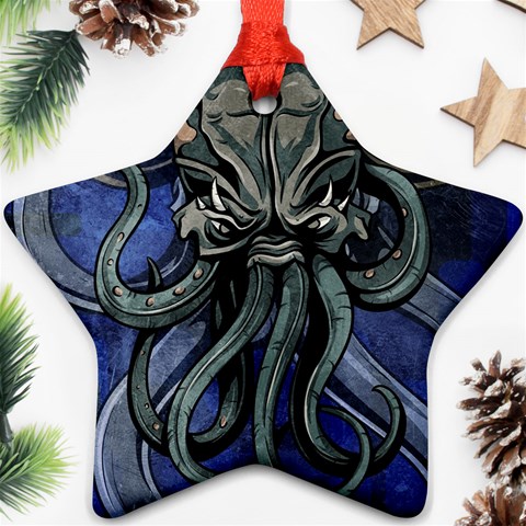 Kraken Star Ornament (Two Sides) from ArtsNow.com Front